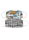 Kids Printed Face Mask Combo Of 2(Train Print )