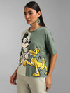 Mickey And PlutoDisney Printed Color Block T-Shirt