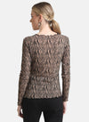 Flock Stretch Mesh Full Sleeve Top