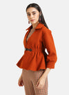 Peplum Jacket With Elasticated Waist And Doggle