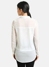 Semi Sheer Full Sleeves Shirt