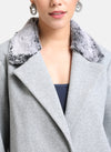 Overcoat With Fur Detail