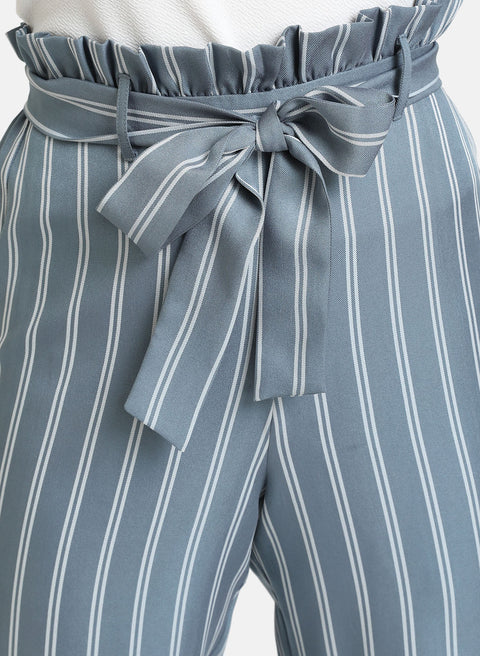 Paper Bag Striped Trouser
