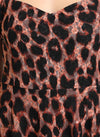 Animal Print Lace Top With Peplum