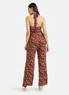 Floral Print Halter Neck Jumpsuit