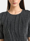 Patterned Lurex Knit Top