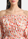 Floral Printed Off-Shoulder Top