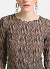 Flock Stretch Mesh Full Sleeve Top