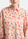 Floral Printed Shirt With Volume Sleeves