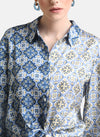 Half & Half Printed Shirt