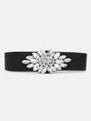 Silver Rhinestone Buckle Belt