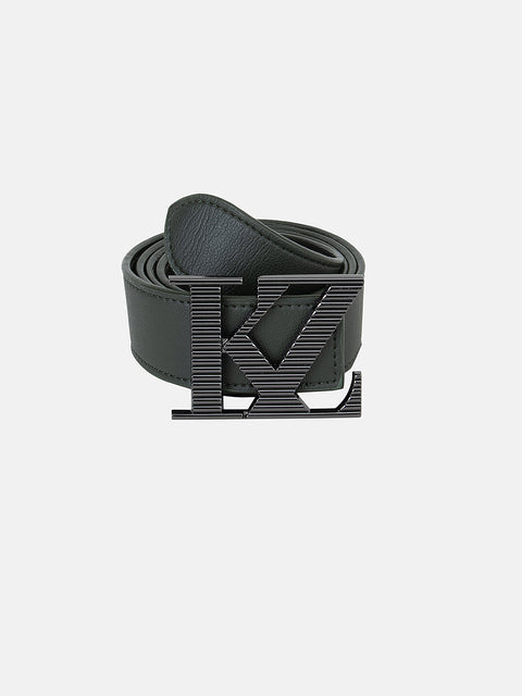 Kz Gunmetal Vegan Leather Belt