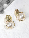 Hammered Pearl Earrings