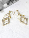 Interlinked Geometric Shimmer Earrings