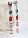 Multicolour Stone Studded Drop Earrings