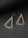 Triangular Gold Drop Earrings