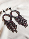 Dual Tone Bead Detail Earrings