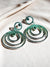 Green Round Ombre Danglers