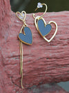 Black Heart Statement Earrings