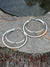 Silver Double Hollow Hoops