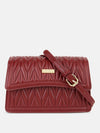 Unique Quilting With Twisted Handle Handbag