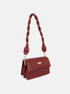 Unique Quilting With Twisted Handle Handbag