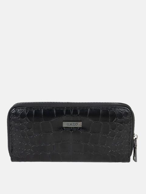 Croco Tote With Wallet & Pouch Bag