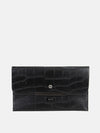 Croco Tote With Wallet & Pouch Bag