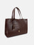 Croco Tote With Wallet & Pouch Bag