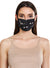 Black Floral Print Layered Face Mask