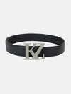 Kz Silver Vegan Leather Belt