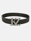 Kz Silver Vegan Leather Belt