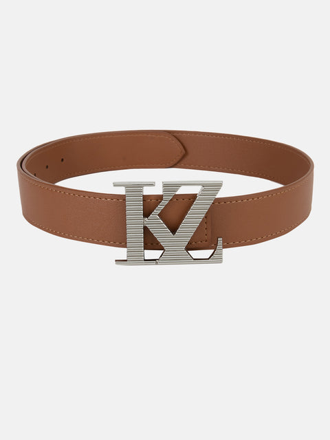 Kz Silver Vegan Leather Belt