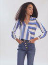 Stripe Play V-Neck Top