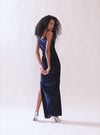 Cowl Neck Maxi Dress With Ruching